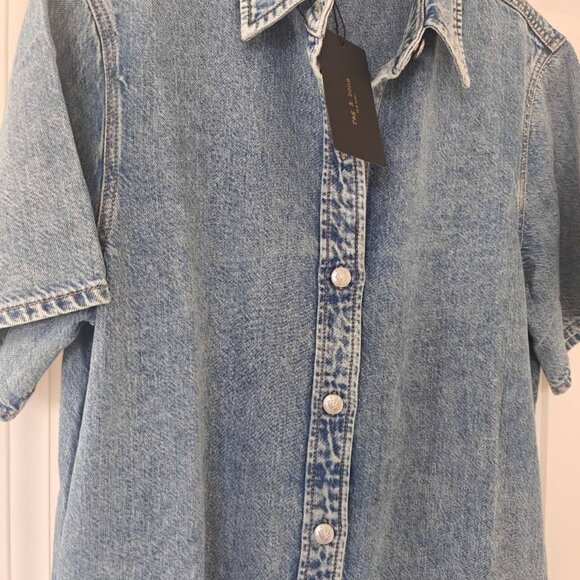 NWT rag & bone Charm Denim Shirt Dress - Picture 5 of 6